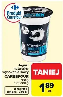 Carrefour Jogurt naturalny wysokobiałkowy oferta