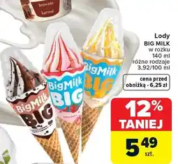 Carrefour Lody big milk w rożku oferta
