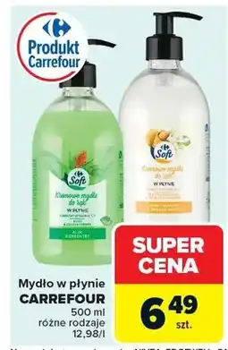 Carrefour Mydło w płynie różne rodzaje oferta
