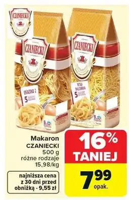 Carrefour Makaron różne rodzaje oferta