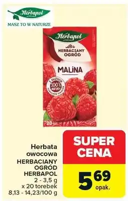 Carrefour Herbata owocowa herbaciany ogród malina oferta