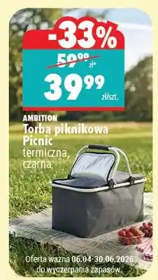 Biedronka Torba piknikowa Picnic termiczna, czarna oferta