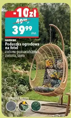 Biedronka Poduszka ogrodowa na fotel zielono-pomarańczowa, zielona, szara oferta