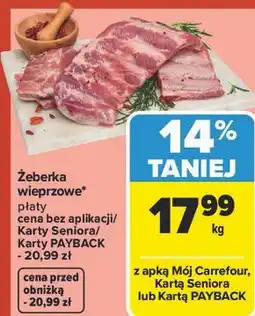 Carrefour Żeberka wieprzowe oferta