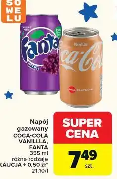 Carrefour Napój gazowany COCA-COLA VANILLLA, FANTA oferta