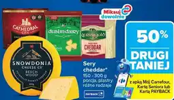 Carrefour Sery cheddar* 150 - 300 g porcja, plastry różne rodzaje oferta