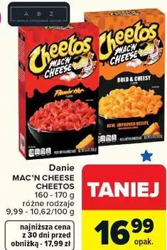 Carrefour Danie MAC'N CHEESE CHEETOS 160 - 170 g różne rodzaje oferta