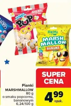 Carrefour Pianki MARSHMALLOW o smaku popcornu, bananowym DEMI oferta