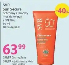 Hebe SVR Sun Secure ochronny kremowy mus do twarzy z SPF50+, 50 ml oferta