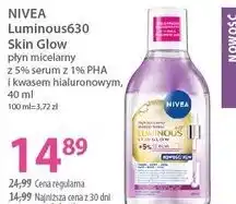 Hebe NIVEA Luminous630 Skin Glow płyn micelarny z 5% serum z 1% PHA i kwasem hialuronowym oferta