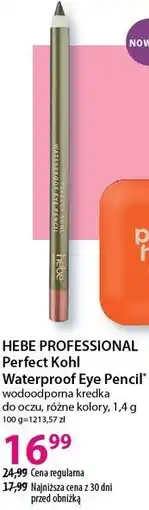 Hebe HEBE PROFESSIONAL Perfect Kohl Waterproof Eye Pencil wodoodporna kredka do oczu, różne kolory oferta