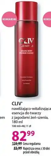 Hebe nawilżająco-witalizująca esencja do twarzy z jagodami żeń-szenia, 180 ml CLIV oferta