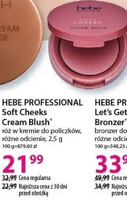 Hebe HEBE PROFESSIONAL Soft Cheeks Cream Blush róż w kremie do policzków, różne odcienie oferta