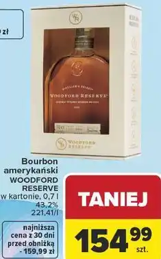 Carrefour Bourbon amerykański WOODFORD RESERVE oferta