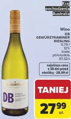 Carrefour Wino DB GEWÜRZTRAMINER RIESLING oferta