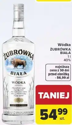 Carrefour Wódka ŻUBRÓWKA BIAŁA oferta