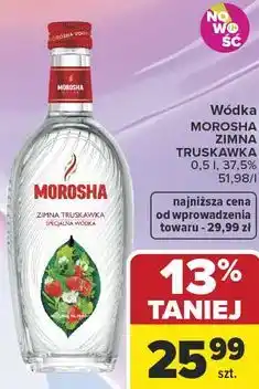 Carrefour Wódka MOROSHA ZIMNA TRUSKAWKA oferta