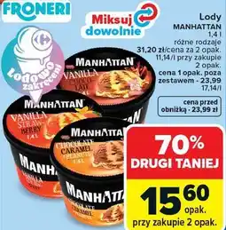 Carrefour Lody MANHATTAN 1,4 l różne rodzaje oferta
