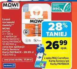 Carrefour Łosoś norweski świeży** MOWI porcje oferta
