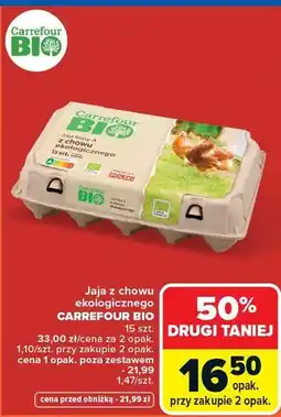 Carrefour Jaja z chowu ekologicznego CARREFOUR BIO oferta