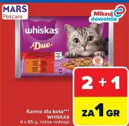 Carrefour Karma dla kota WHISKAS 4 x 85 g, różne rodzaje oferta