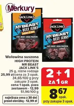 Carrefour Wołowina suszona MR BEAST oferta