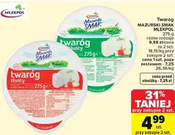 Carrefour Twaróg MAZURSKI SMAK MLEKPOL oferta