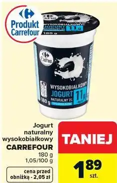 Carrefour Jogurt naturalny wysokobiałkowy CARREFOUR oferta