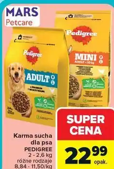 Carrefour Karma sucha dla psa PEDIGREE 2 - 2,6 kg różne rodzaje oferta
