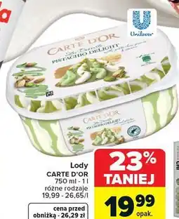 Carrefour Lody CARTE D'OR 750 ml - 1 l różne rodzaje oferta
