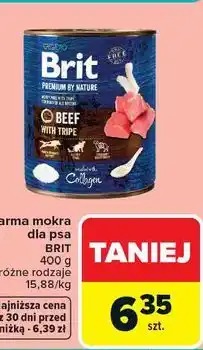 Carrefour Karma mokra dla psa BRIT 400 g różne rodzaje oferta