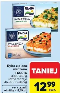 Carrefour Ryba z pieca mrożona różne rodzaje FROSTA oferta