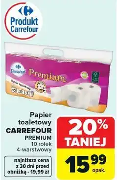 Carrefour Papier toaletowy CARREFOUR PREMIUM oferta