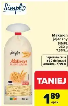 Carrefour Makaron jajeczny SIMPL oferta