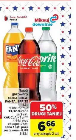 Carrefour Napój gazowany COCA-COLA, FANTA, SPRITE oferta