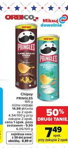 Carrefour Chipsy PRINGLES oferta