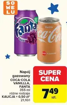 Carrefour Napój gazowany COCA-COLA VANILLLA, FANTA oferta