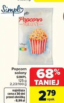 Carrefour Popcorn solony SIMPL oferta