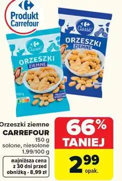 Carrefour Orzeszki ziemne CARREFOUR 150 g solone, niesolone oferta