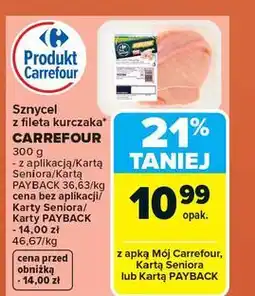 Carrefour Sznycel z fileta kurczaka Carrefour Targ Świeżości oferta
