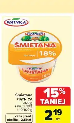 Carrefour Śmietana 18% Piątnica oferta