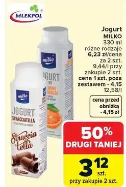 Carrefour Jogurt czerwona pomarańcza Milko oferta