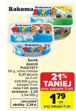 Carrefour Serek wanilia Bakoma Bakuś Puszysty oferta