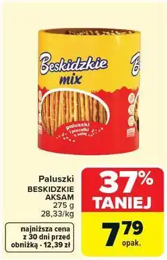 Carrefour Mix paluszki i precelki z solą Aksam Beskidzkie oferta