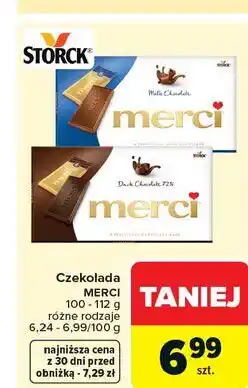 Carrefour Czekolada deserowa 72 % Storck Merci oferta