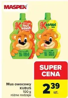 Carrefour Mus jabłko-banan-truskawka-marchew Kubuś oferta
