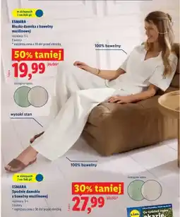 Lidl Spodnie damskie z bawełny muslinowej oferta