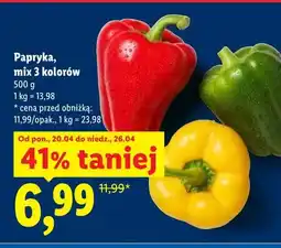 Lidl Papryka, mix 3 kolorów oferta