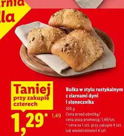 Lidl Bułka w stylu rustykalnym z ziarnami dyni i słonecznika oferta