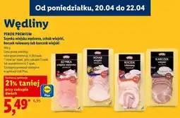 Lidl Szynka wiejska wędzona, schab wiejski, boczek rolowany lub karczek wiejski oferta